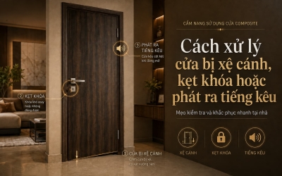 Cách xử lý cửa bị xệ cánh, kẹt khóa hoặc phát ra tiếng kêu