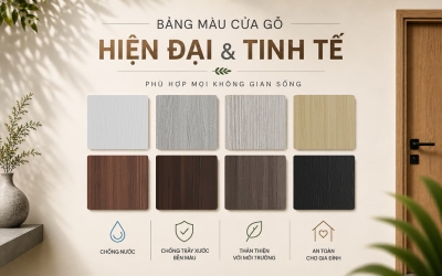 Cách phối màu cửa với nội thất phong cách hiện đại