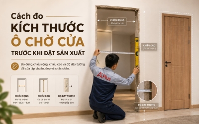 Cách đo kích thước ô chờ cửa trước khi đặt sản xuất