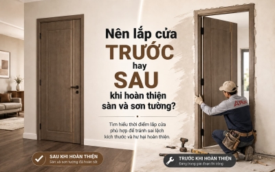 Nên lắp cửa trước hay sau khi hoàn thiện sàn và sơn tường?