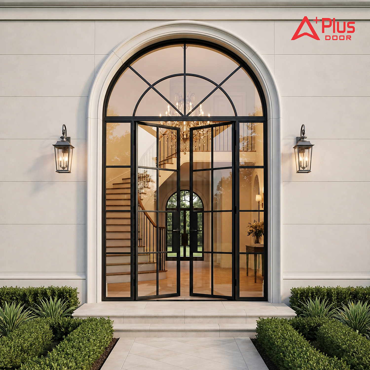 Cửa Đi Vòm Nhôm Kính APLUS DOOR